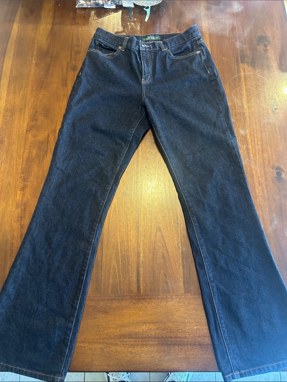 Lauren Ralph Lauren Dark Indigo Flare Jeans